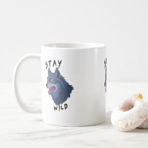 Taza De Café Manténganse atrevidos y audaces espíritus del lobo