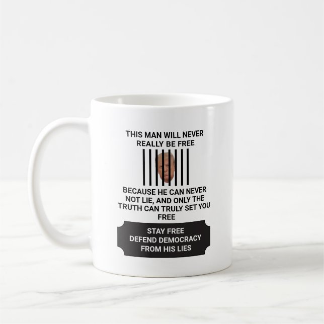 Taza De Café Manténganse libres de defender la democracia de la (Izquierda)