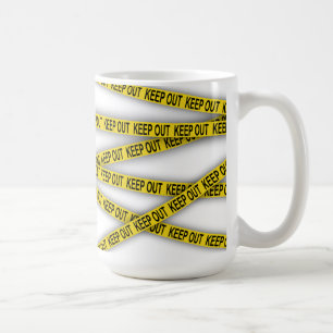 Taza De Café Manténgase alejado y no cruce la cinta de la polic