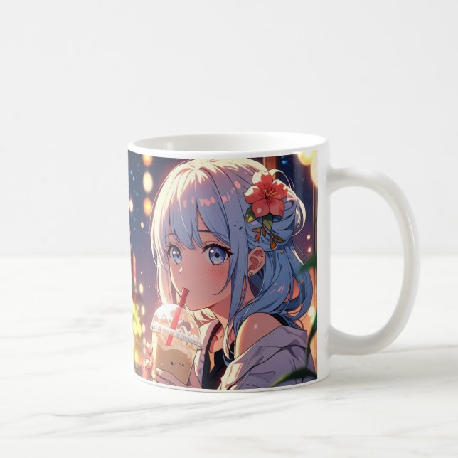 Taza De Café Manténgase fresco jarro de flores - Peonía acuátic (Derecha)