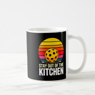 Taza De Café Manténgase fuera de la cocina pickleball puesta de
