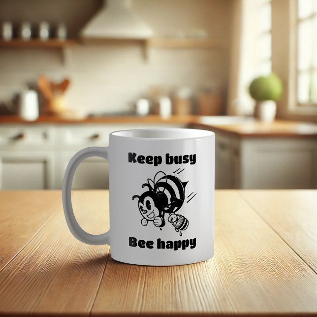 Taza De Café Manténgase ocupado sé feliz Personalizado motivado (Subido por el creador)