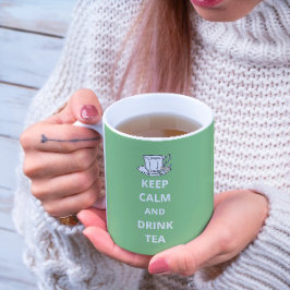 Taza De Café Manténgase Tranquilo Y Beba Té Vintage Teacup