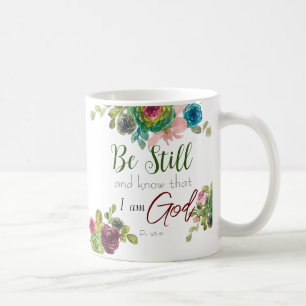 Taza De Café Manténgase y conozca la biblia Verso la acuarela d