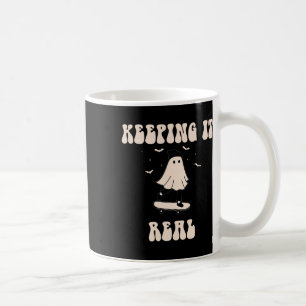 Taza De Café Manteniendo Real Fantasma Skateboard Para Hallowee
