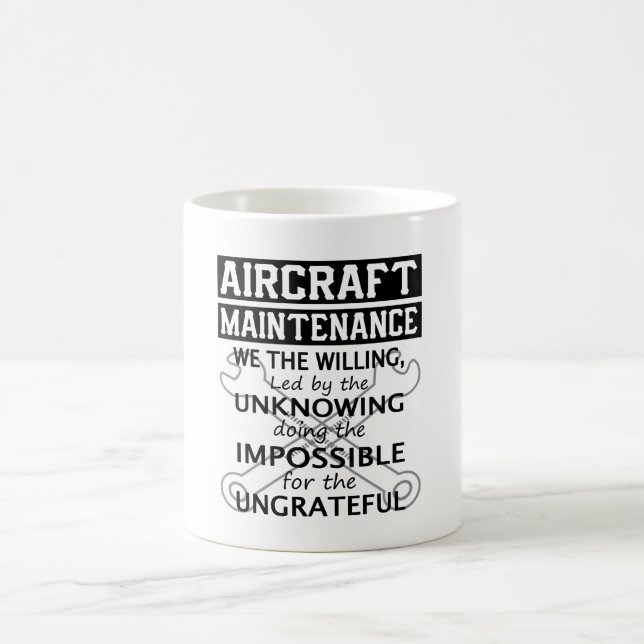 Taza De Café Mantenimiento de aviones (Centro)