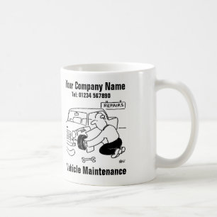 Taza De Café Mantenimiento del vehículo. Funny Garage Mechanic