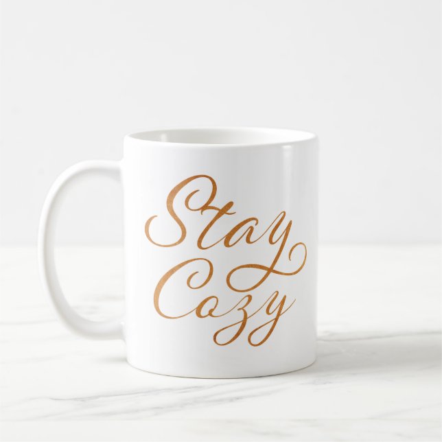 Taza De Café Mantente cómodo | Elegante árbol de vacaciones de  (Izquierda)