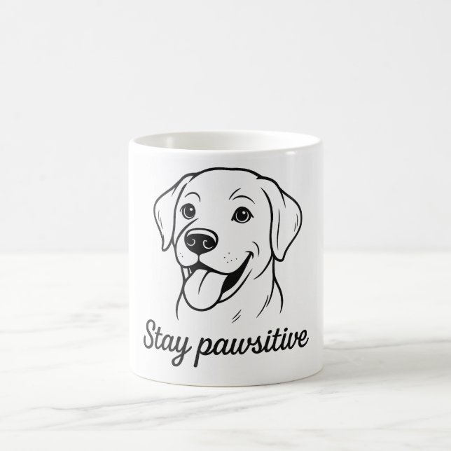 Taza De Café Mantente inquieto - Divertido amante del perro (Centro)