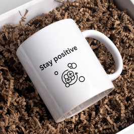 Taza De Café Mantente positivo - química de protones | Ciencia 