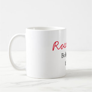 Taza De Café Mantequilla corporal de rosa añadir texto nombre p