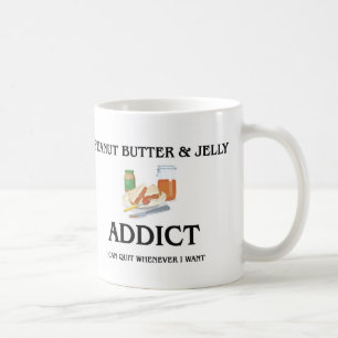 Taza De Café Mantequilla de cacahuete y adicto a la jalea