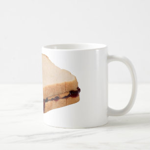 Taza De Café Mantequilla de cacahuete y sandwich de gelatina