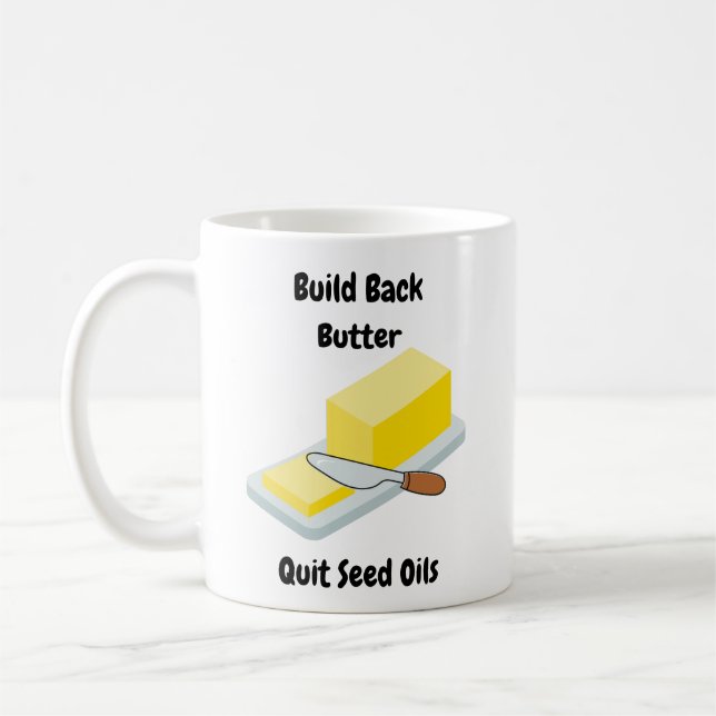 Taza De Café Mantequilla de espalda - Aceites de semilla de sal (Izquierda)