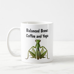 Taza De Café Mantis de oración verde Yoga personalizado
