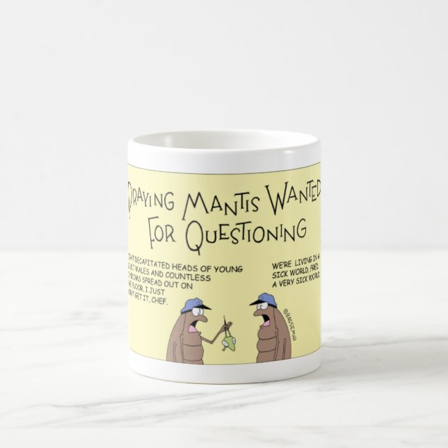 Taza De Café Mantis religiosa querida para preguntar (Centro)