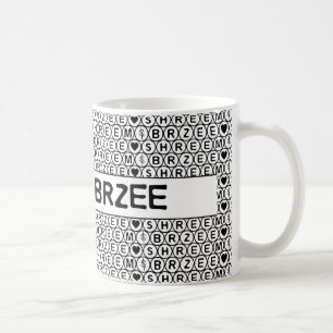 Taza De Café Mantra blanco del dinero de Shreem Brzee del canto