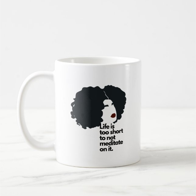 Taza De Café Mantra de la meditación matutina (Izquierda)