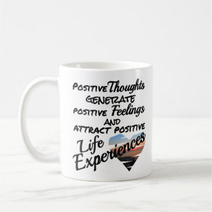 Taza De Café Mantra de pensamientos positivos
