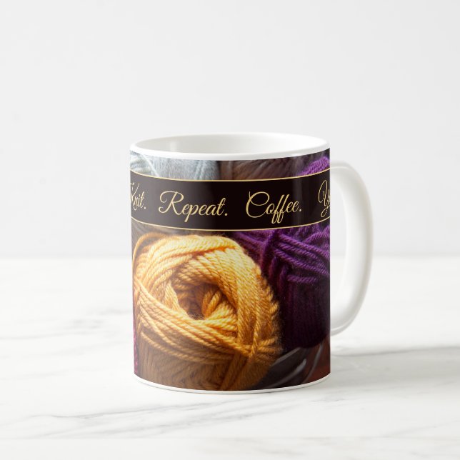 Taza De Café Mantra de repetición de Knitter para el fabricante (Anverso derecho)