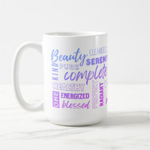 Taza De Café Mantra matutino SOY Inspiradoras Palabras de Alta 