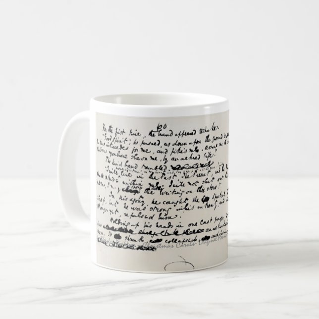 TAZA DE CAFÉ MANUSCRITO DE CHARLES DICKENS DE LOS VILLANCICOS (Anverso izquierdo)