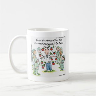Taza De Café Manzana Al Día Dibujo Animado Divertido Rick Londr