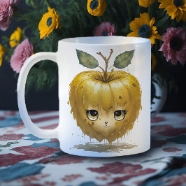 Taza De Café manzana dorada enojada en la miel