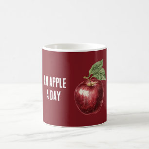 Taza De Café Manzana Roja Al Día
