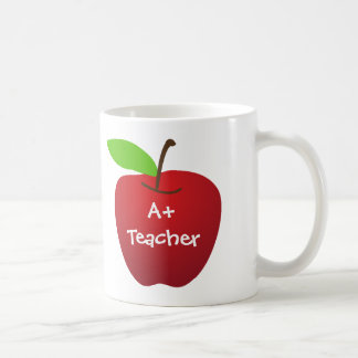 Taza De Café manzana roja para la apreciación del profesor A+ n