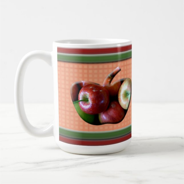 Taza De Café Manzana roja y verde (Izquierda)