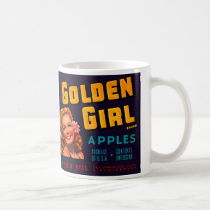 Taza De Café Manzanas Chicas doradas
