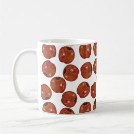 Taza De Café Manzanas con textura de dialecto - Café blanco