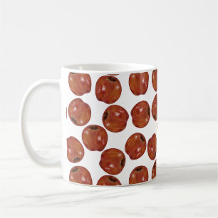 Taza De Café Manzanas con textura de dialecto - Café blanco