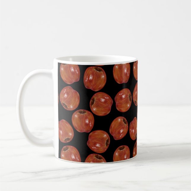 Taza De Café Manzanas con textura de dialecto - tazón de café n (Izquierda)