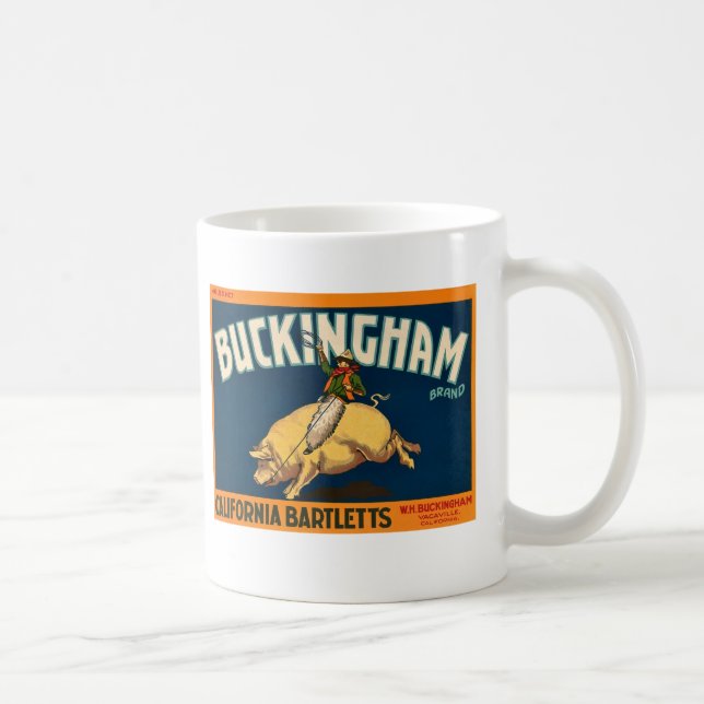 Taza De Café Manzanas de Buckingham Bartlett - etiqueta del (Derecha)