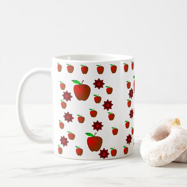 Taza De Café manzanas de los mugs (Con donut)