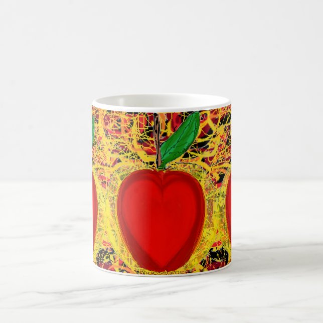 Taza De Café Manzanas del corazón dorado (Centro)