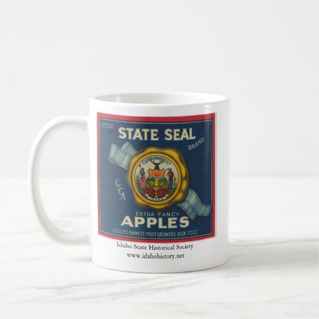 Taza De Café Manzanas del sello del estado de Idaho (Izquierda)