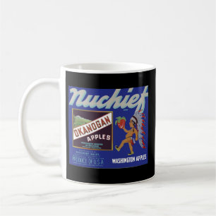 Taza De Café Manzanas Nuchief - Etiqueta De Tasa De Fruta Vinta