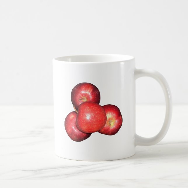 Taza De Café Manzanas rojas dulces y cristales - Impresión de f (Derecha)
