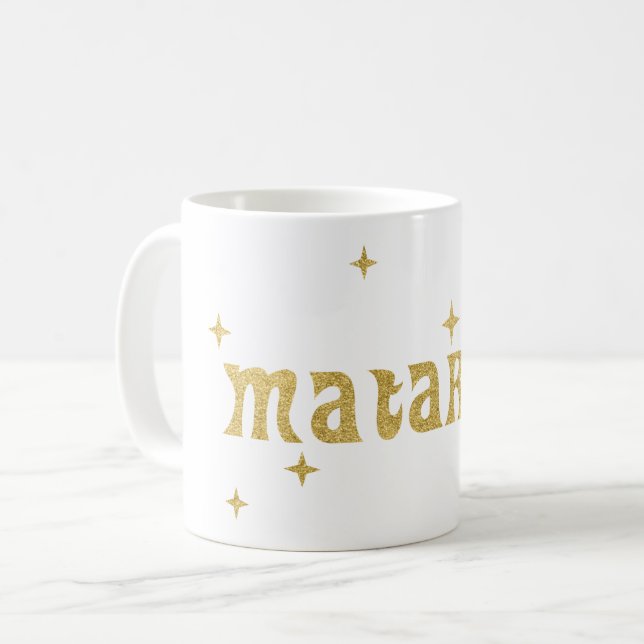 Taza De Café Maoríes neozelandeses - Estrellas Matariki 1 (Anverso izquierdo)
