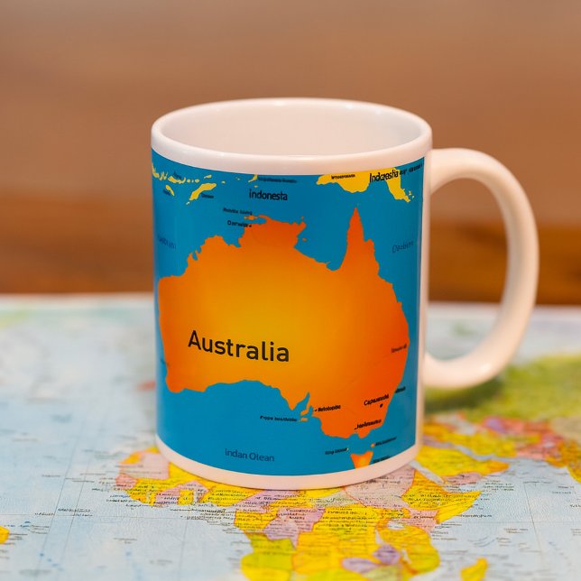 Taza De Café Map Of Australia (Subido por el creador)