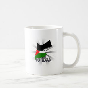 Taza De Café Mapa 2,0 de la bandera de Jordania
