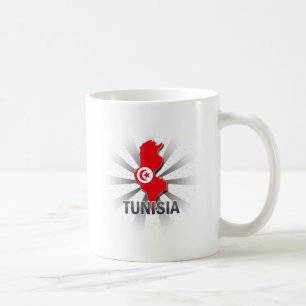 Taza De Café Mapa 2,0 de la bandera de Túnez