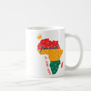 Taza De Café Mapa africano de liberación de la bandera africana