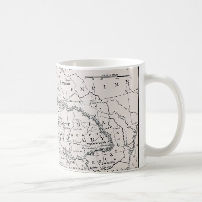 TAZA DE CAFÉ MAPA: ALEMANIA Y AUSTRIA (Derecha)