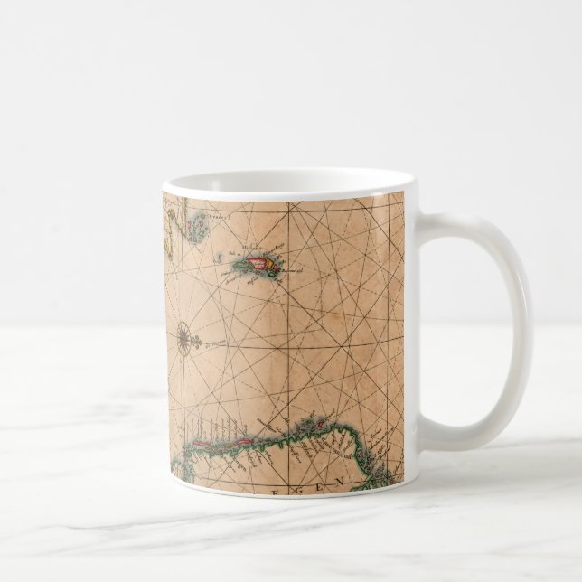 Taza De Café Mapa antiguo antiguo inspirado (1) (Derecha)