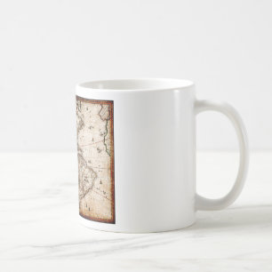 Taza De Café Mapa antiguo de Continente América