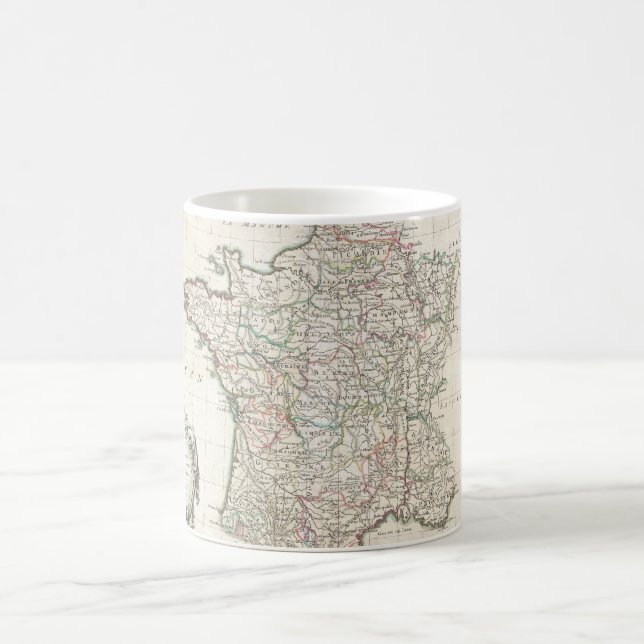 Taza De Café Mapa Antiguo de Francia (1771) (Centro)
